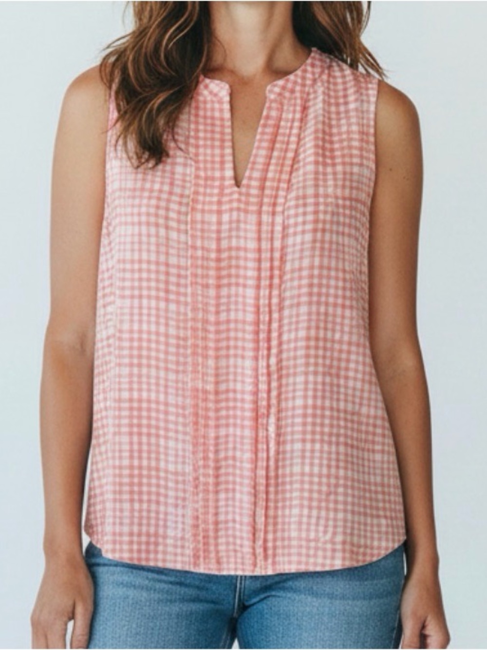 41 Hawthorn Petite Breyson Pleat Split Neck Blouse